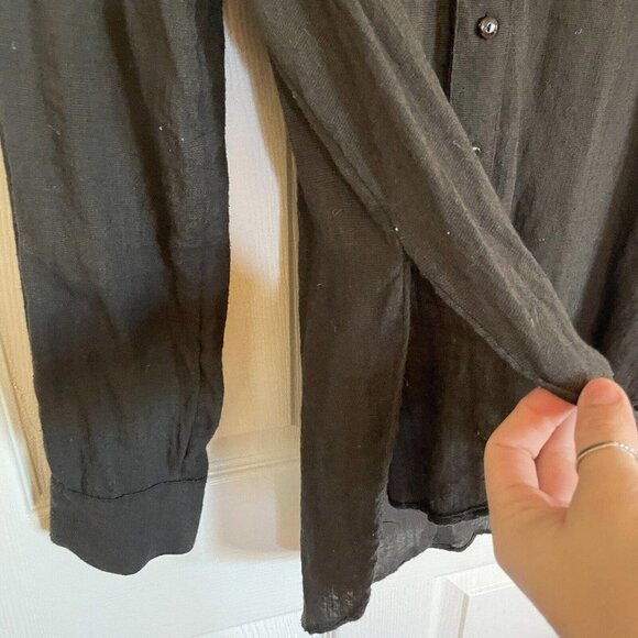 Womens Green Free people size small s button up - Picture 3 of 10